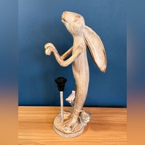 Whimsical 17" Bunny Rabbit Lamp - Copper/Gold - Nursery & Spring Decor